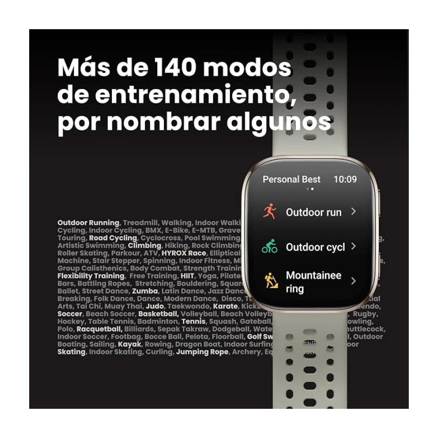 Amazfit Bip 6 Reloj inteligente 46 mm, batería de 14 días, pantalla AMOLED 1,97", GPS, mapas, IA, llamadas y mensajes de texto por Bluetooth, rastreador sueño,140+ modos de entrenamiento,5 ATM, Piedra