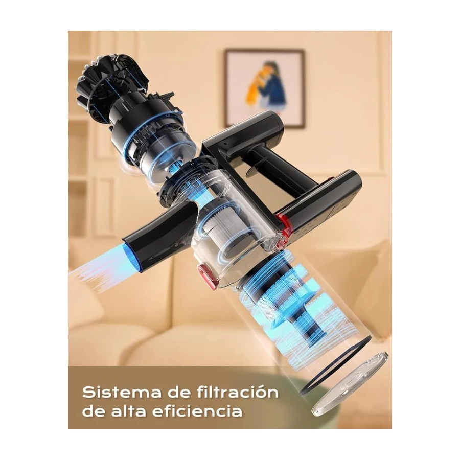 VACTechPro Aspiradora sin Cable,35kPa Escoba aspiradora sin Cable