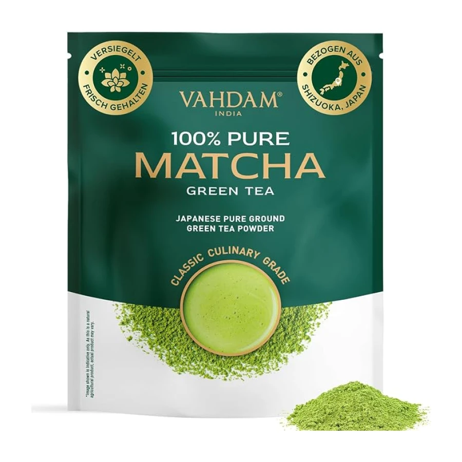 VAHDAM te Matcha en Polvo 100g, Auténtico te Matcha Japones de grado culinario