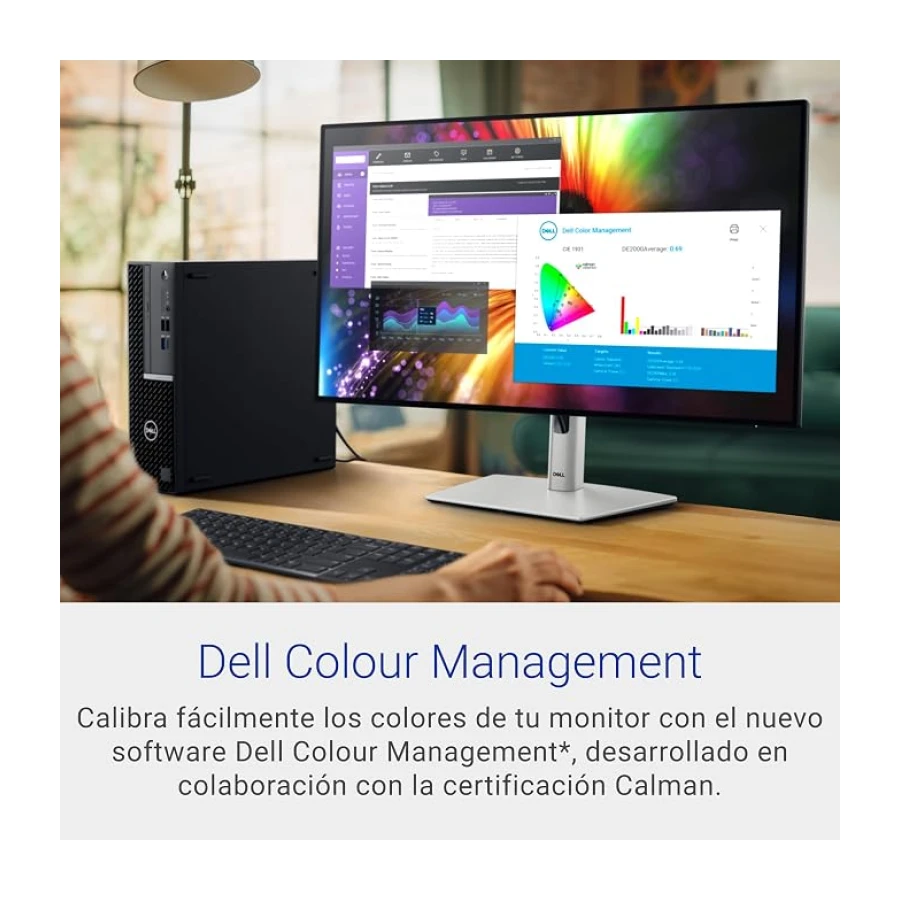 Dell U2724D UltraSharp 27" QHD (2560x1440) Monitor, 120Hz, IPS Black, 5ms, 98% DCI-P3, 2x USB-C, 2x DisplayPort, HDMI, 3x USB, 3 Años de Garantía, Plata