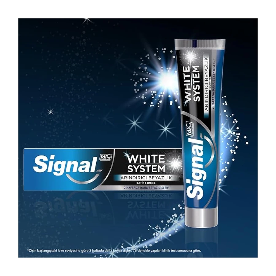Signal White System Diş Macunu Arındırıcı Beyazlık Aktif Karbon 75 ml