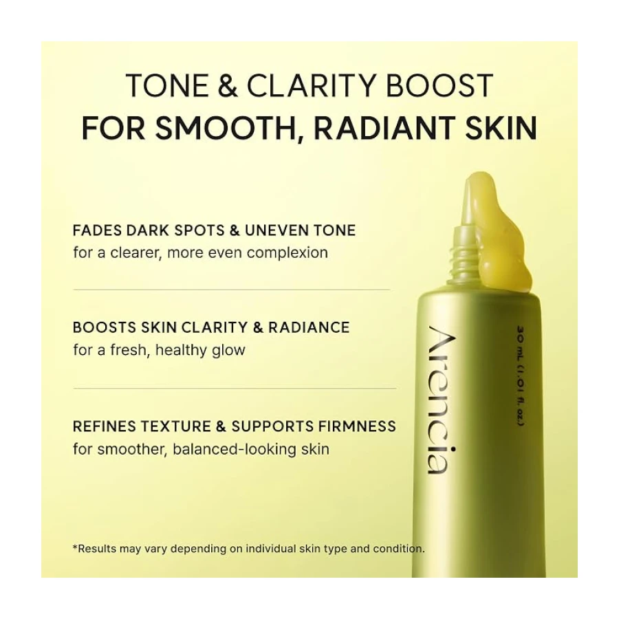 Arencia Vitamina C Booster Shot Serum con glutatión, niacinamida y vitamina E para piel radiante, 29,9 ml