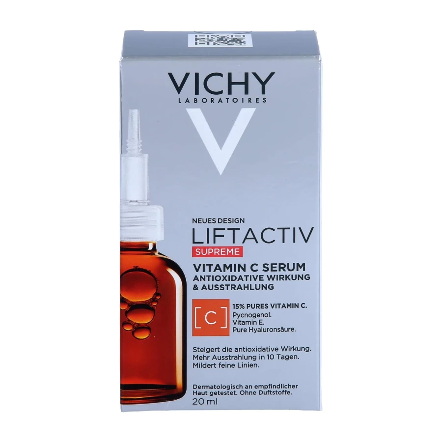 Vichy, Liftactiv Sérum Vitamina C, Serum iluminador antiedad, 20 ml | Ayuda a combatir los signos visibles del envejecimiento con una potente concentración del 16% de Vitamina C pura.