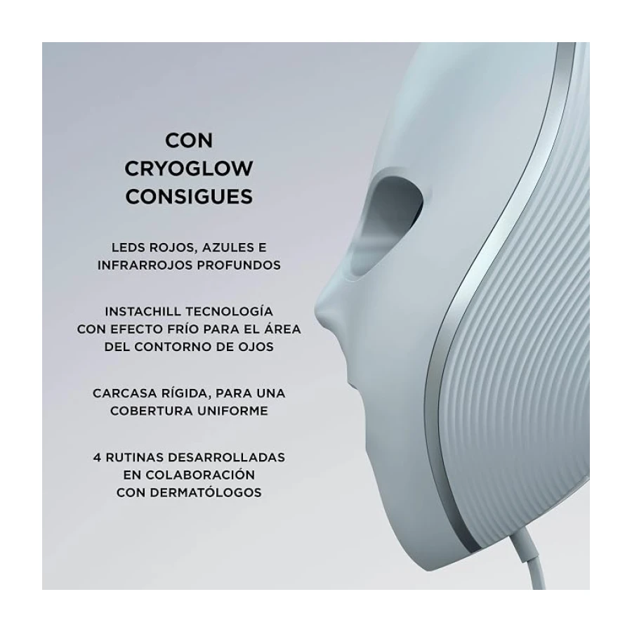 Shark CryoGlow, Máscara Facial LED Rojo y Azul, Color Lila, FW312EUPL