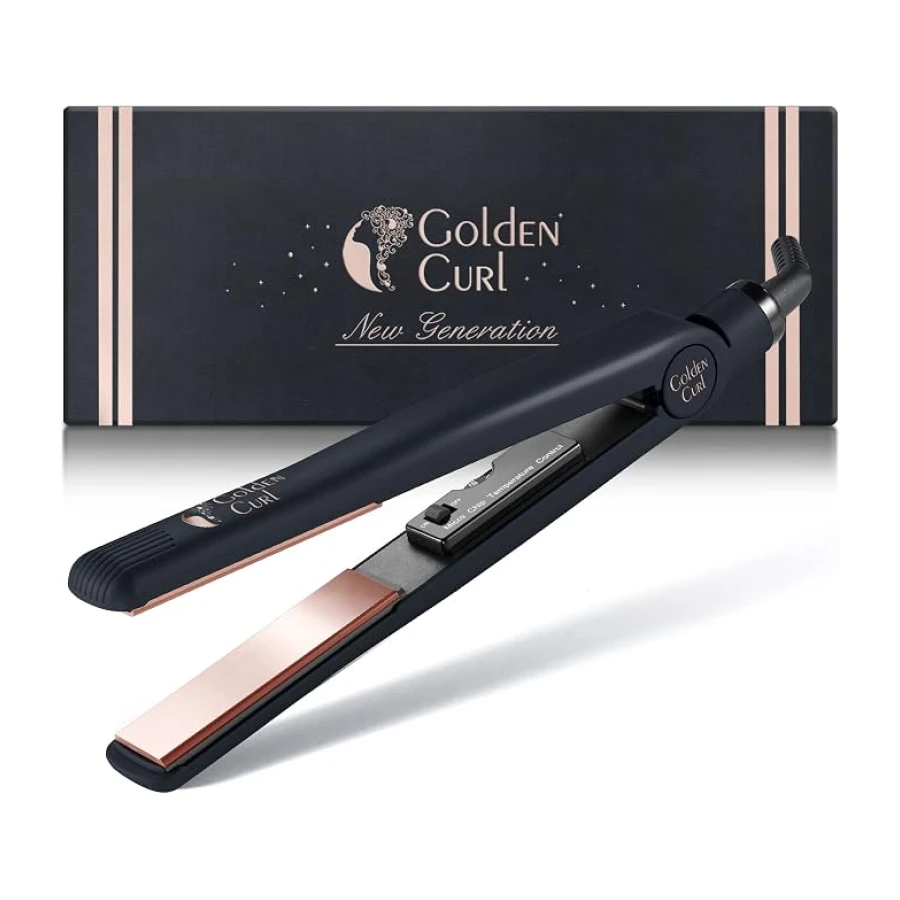 Golden Curl Planchas del Pelo para Alisar y Rizar - 5 Años de Tranquilidad - Alisador y Rizador de Pelo 2 en 1 Profesional - Modelador de Cabello para Alisar o Hacer Ondas