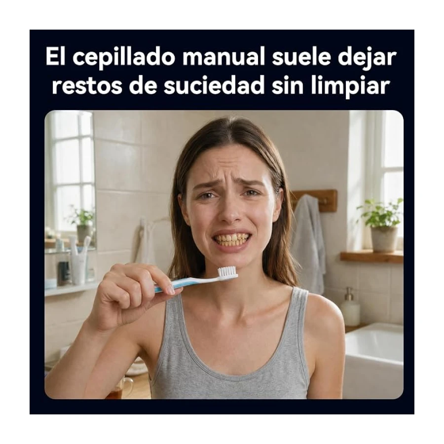 Seago Cepillo Electrico Recargable, Cepillo de Dientes Eléctrico Rotativo con Estuche de Viaje,8 Cabezas para la familia,5 Modos, Temporizador 2 Min,IPX7, SG2607, Negro
