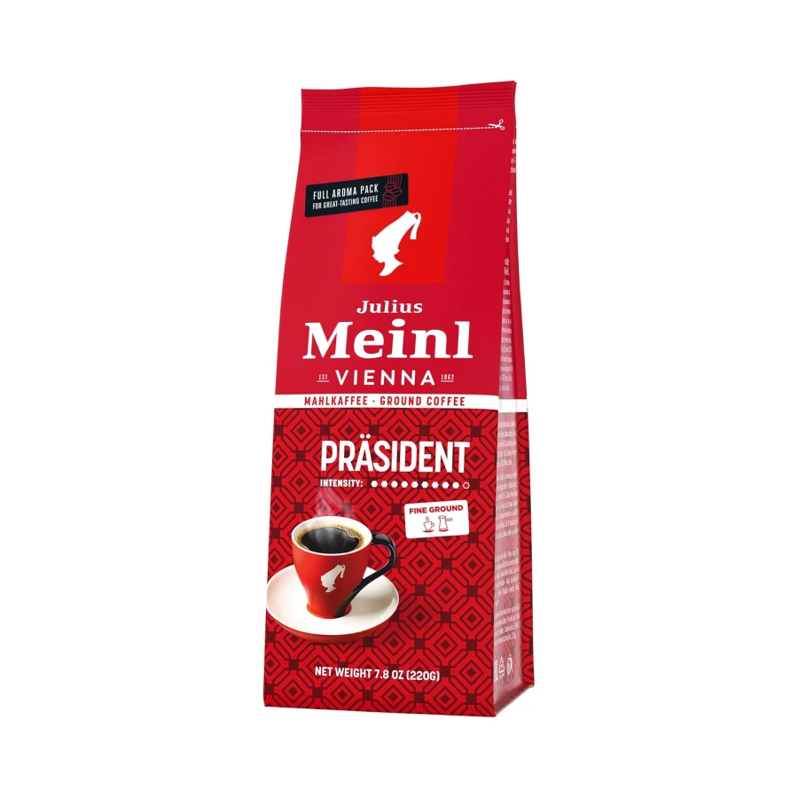 Julius Meinl Präsident Blend Öğütülmüş Filtre Kahve, Orta Kavrulmuş, Yumuşak İçim 220 g
