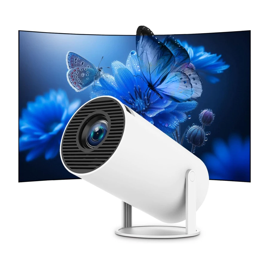Mini Proyector 4K WiFi 6 BT5.2 Upgraded Proyector portátil Full HD Compatible con Teléfono/PC/TV/HDMI/PS5 Corrección Automática de Keystone Teatro en Casa Rotación de 180°[Aplicación Integrada]