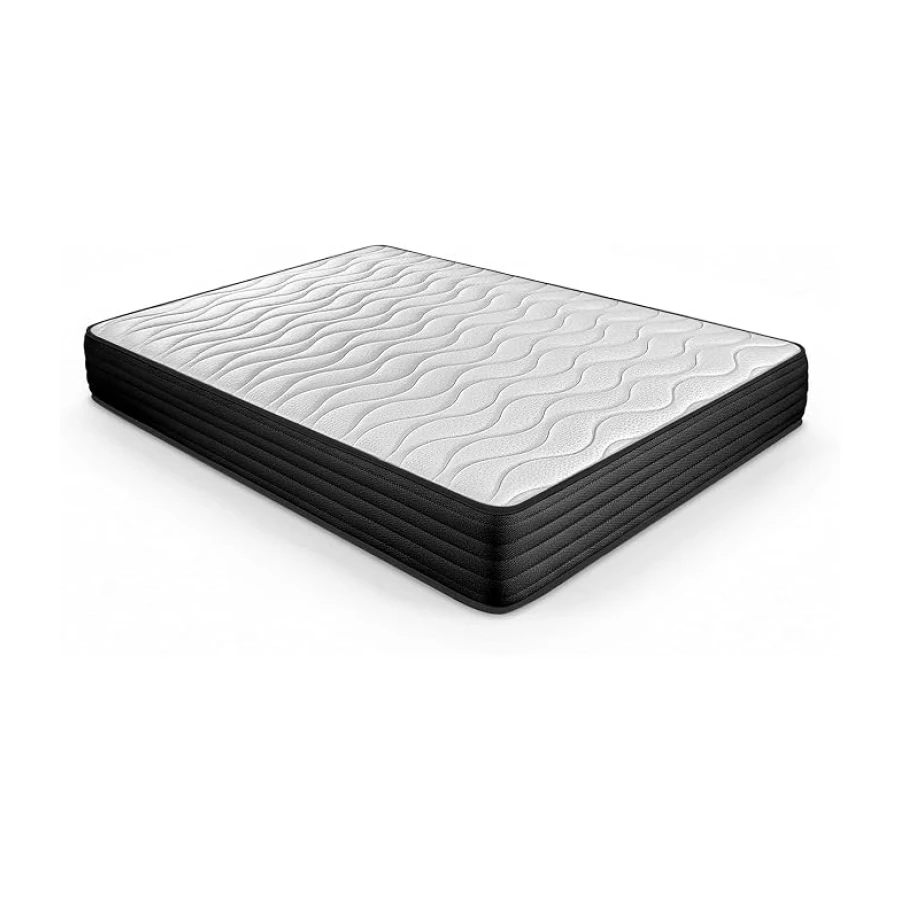 DUÉRMETE ONLINE - Colchón Viscoelástico Pocket Visco Reversible (Cara Invierno-Verano) Firmeza-Dureza Media-Alta, Grosor 20cm, Antiácaros, Antibacerias e Hipoalergénico, 90x190