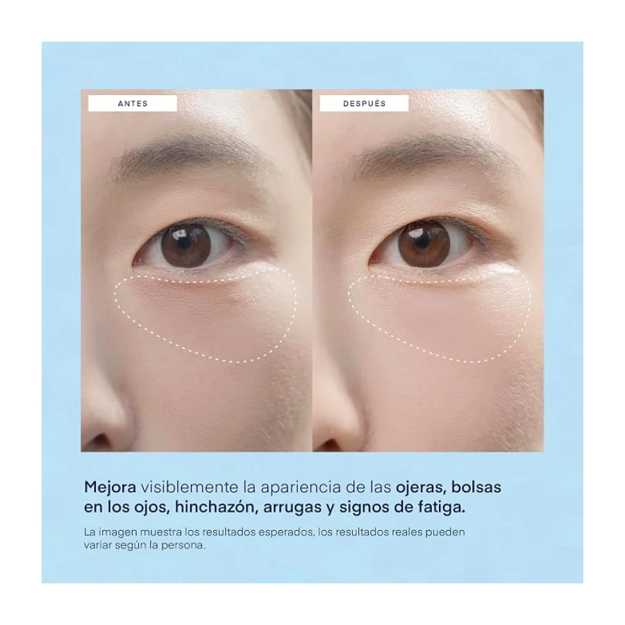 Terez & Honor Parches para Ojos con Cafeína - 60 Parches Coreanos de Hidrogel para Ojeras, Bolsas, Hinchazón y Arrugas, con Ácido Hialurónico - Hidratantes y Refrescantes, Veganos, Sin Fragancia