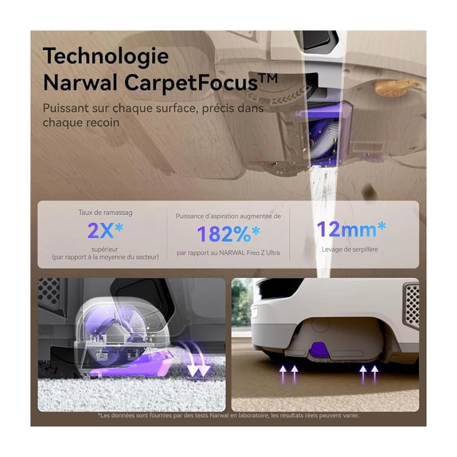 NARWAL Flow Robot Aspiradora y Fregasuelos, Autolimpieza Flow Wash | 22000Pa, Track Mop, Lavado 80°C, Secado 40°C, Cero Enredos, Carpet Focus, 2 cámaras IA, 200+ Objetos, Freo Mind 4.0
