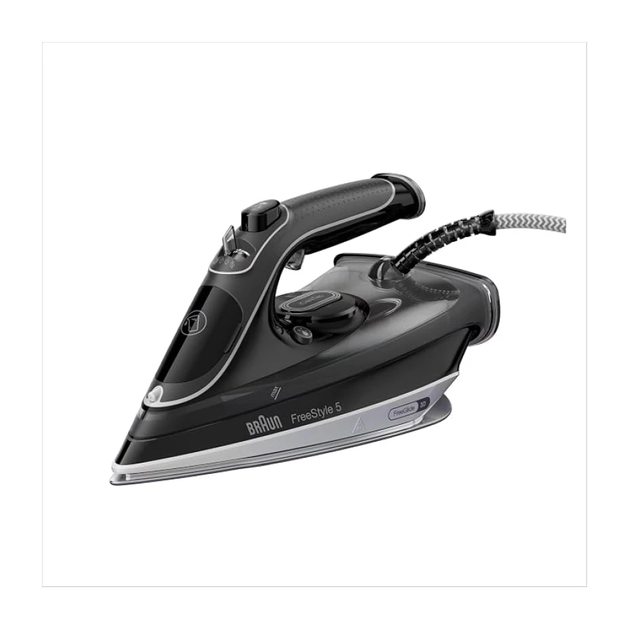 Braun Texstyle 5 SI5188BK - Plancha de Vapor (2800 W, suela FreeGlide 3 D Eloxal Plus, tecnología iCare, 50 gm/min con golpe de vapor de 230 g/min, función antigoteo, apagado automático)