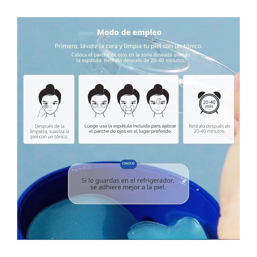SNP Bird's Nest Aqua Eye Patch - Parches humectantes para los ojos con extracto de nido de Collocaliini (60 unidades)