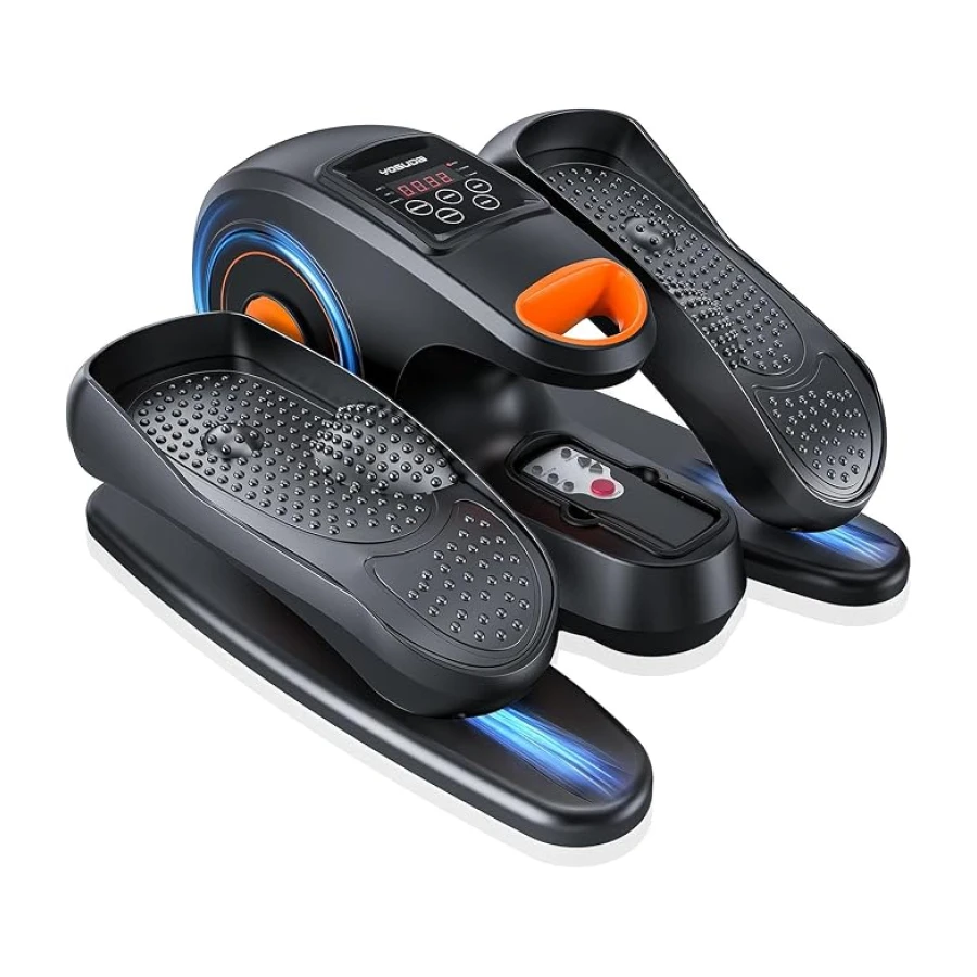YOSUDA 2026 Mini Eliptica Electrica, Masaje Pies 3D, Pedales Electricos Personas Mayores & Oficina Ultra Silenciosa, 10 Velocidades, Plug & Play para Mayores & Oficina, Pedaleador para Ancianos