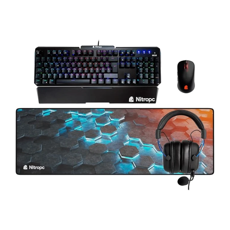 NitroPC - Pack Boost | PC Gaming Completo (Intel Core i7 14700KF 3.4/5.6GHz, RTX 5060 Ti 16GB, RAM 32GB RGB, M2 2TB, Windows 11 Pro | WiFi Monitor 27", Teclado ratón, Cascos) PC sobremesa