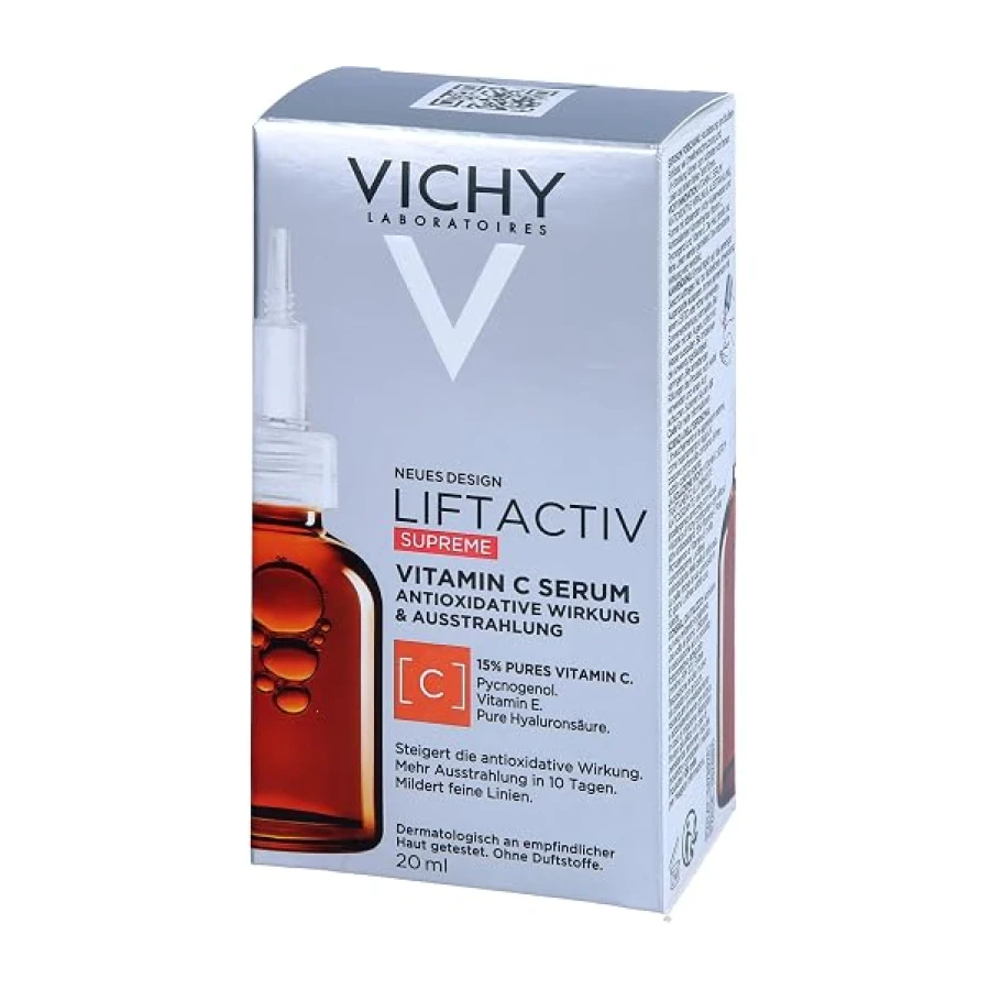 Vichy Liftactiv Supreme Sérum Vitamina C Antiedad, Sérum Facial Antioxidante con Vitamina C para Arrugas y Luminosidad, 20 ml