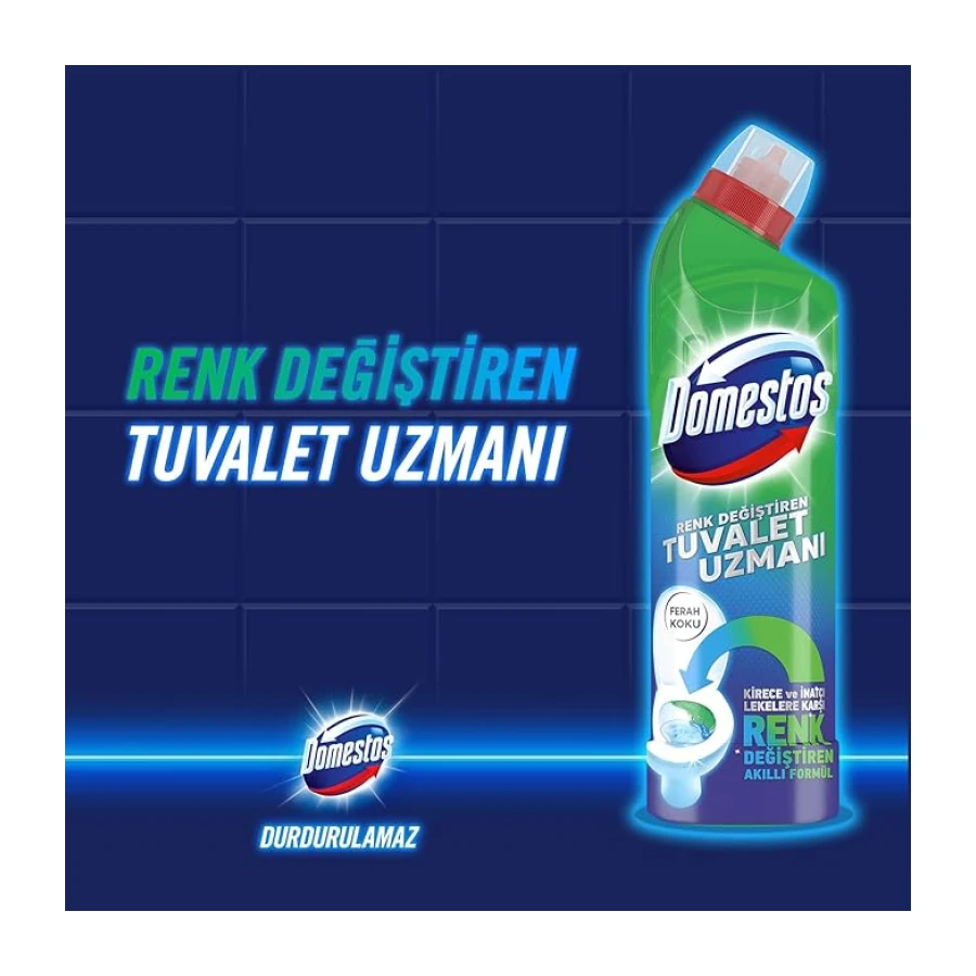 Domestos Tuvalet Temizleyici Renk Değiştiren Tuvalet Uzmanı Kireç Çözücü 750 ml 1 Adet