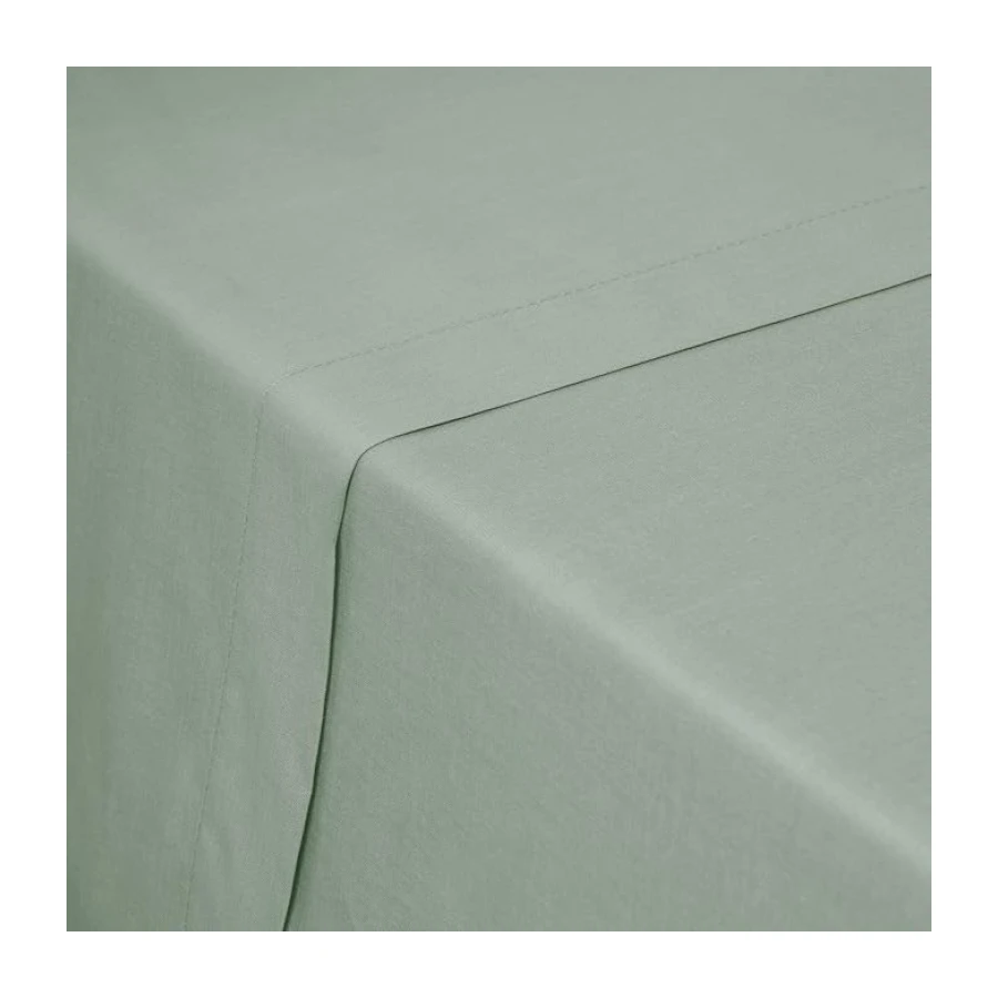 TRAMAS+ Sabanas 180x190 / 200cm 100% algodón Suave, Juego de sábanas 4 Piezas, Sabana Bajera Ajustable, Encimera, 2 Fundas de Almohada 110x45cm, Certificado Oeko Tex- (Cama 180, Verde Tiffany)