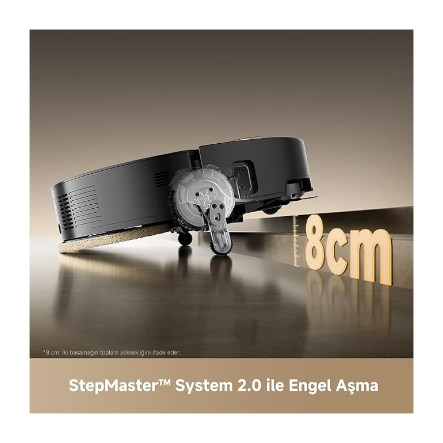 MOVA MOBIUS 60 MopSwap™ Sistemli Robot Süpürge, 30.000 Pa Emiş Gücü, Dinamik Emiş Koruma Sistemi, 8 cm’ye Kadar Engel Aşma, 100 °C ile Yıkama Sistemi, 3 Yıl Garanti