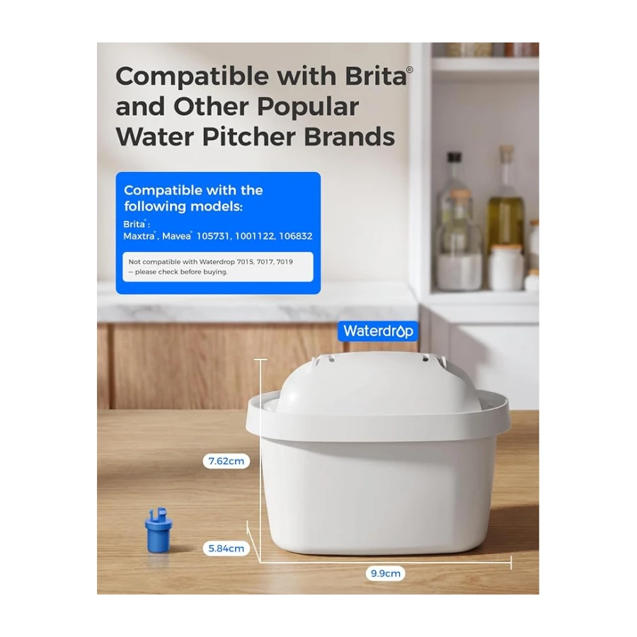 Waterdrop Filtro, Recambio para Brita® Maxtra+® Plus, 8 Pack