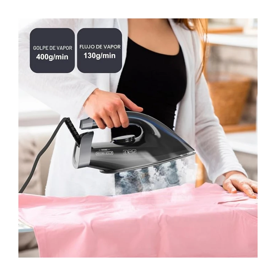 Black+Decker - Centro de Planchado 2800W, 8 Bar, Golpe Vapor 400g