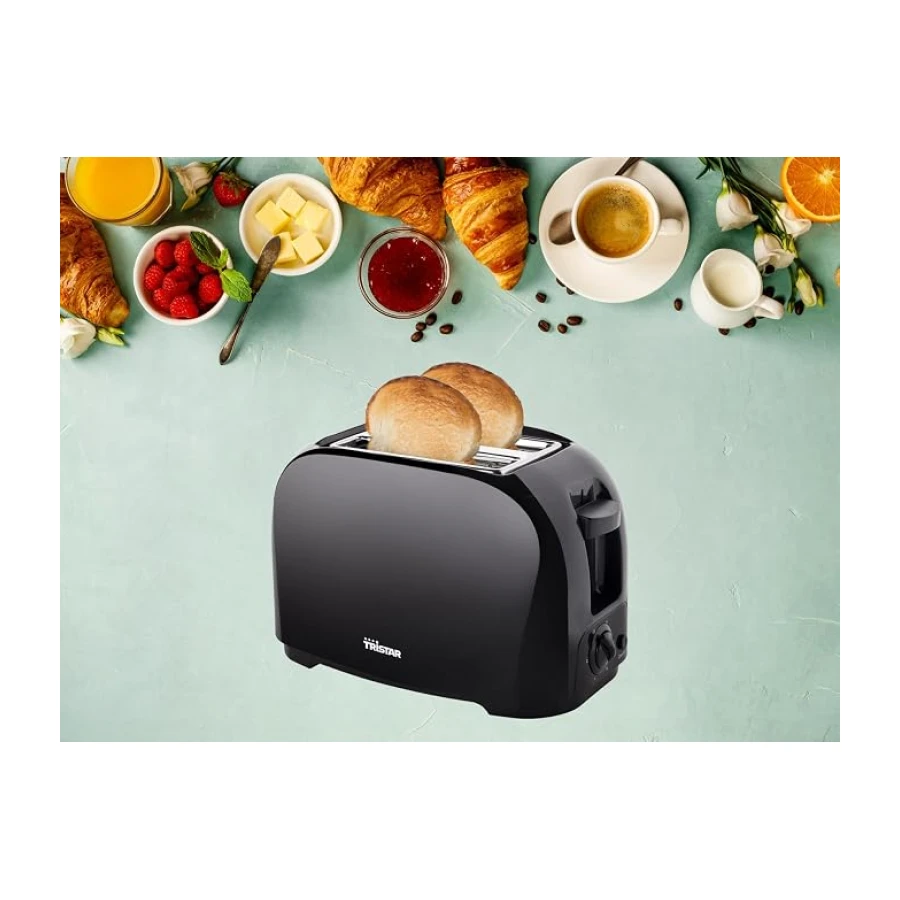 Tristar tostadora, Potencia 800 W, 6 Funciones Ajustables, Bandeja Extraíble Para Migas, Soporte Para Pan, BR-1025
