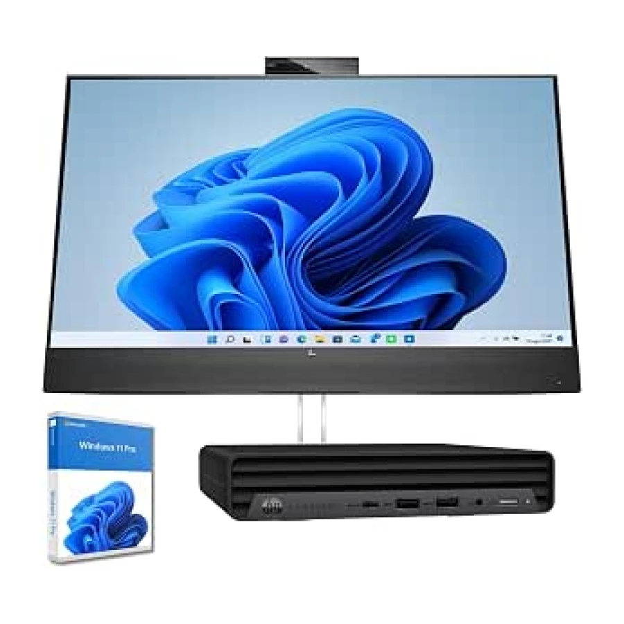 HP Mini Business y Office i5 10500t 16 GB RAM SSD 1 Tera Win 11 Pro con monitor, altavoces y micrófonos integrados Web Cam Windows 11 Professional 36 meses Garantía