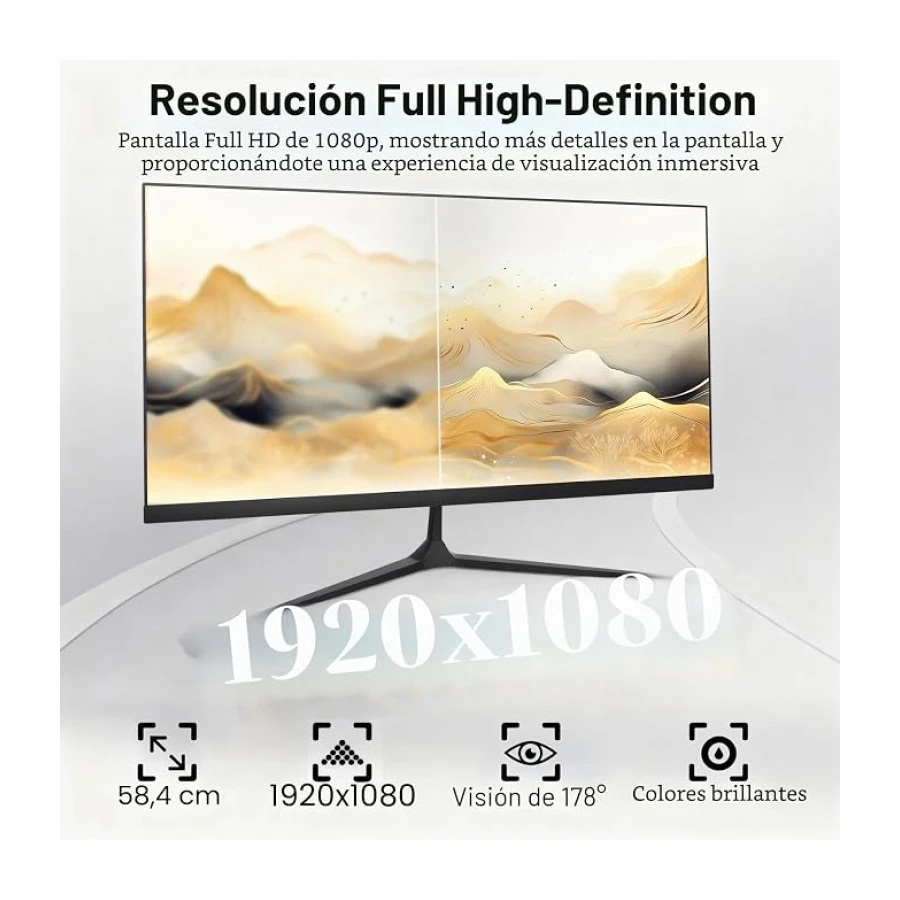 23,8 Pulgadas Ordenador Todo-en-Uno Pantalla táctil Procesador de núcleo Core i7 4 con pc Todo en uno 16GB de Ram 512GB SSD WiFi 6 y Bluetooth 5.3 para Oficina y educación