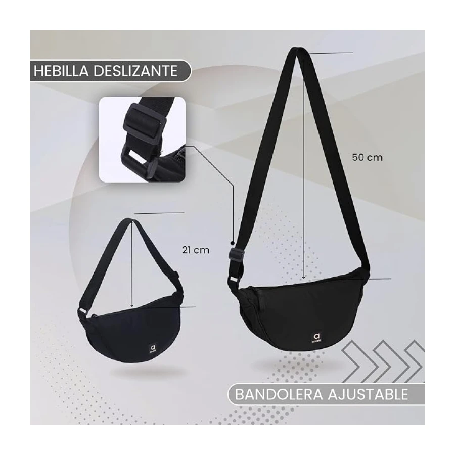 AMICHI - Bolso Bandolera Mujer de Nylon Impermeable
