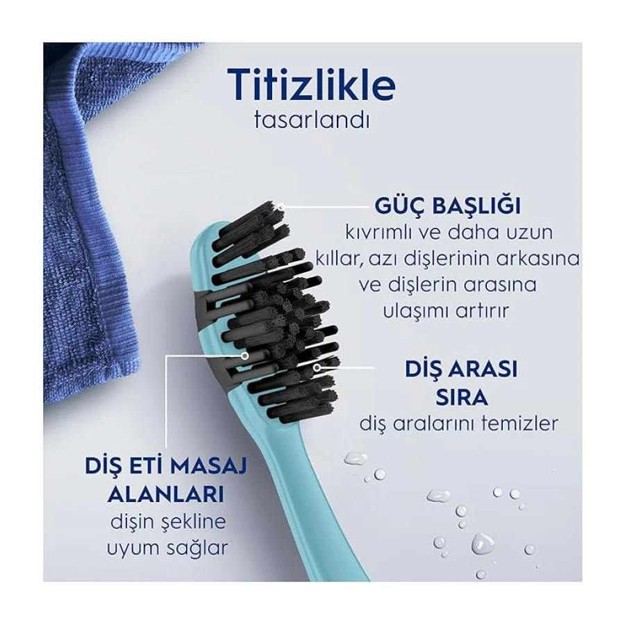 Oral-B Pro-3DWhite Kömürlü Beyazlık Diş Fırçası, Orta Sertlik