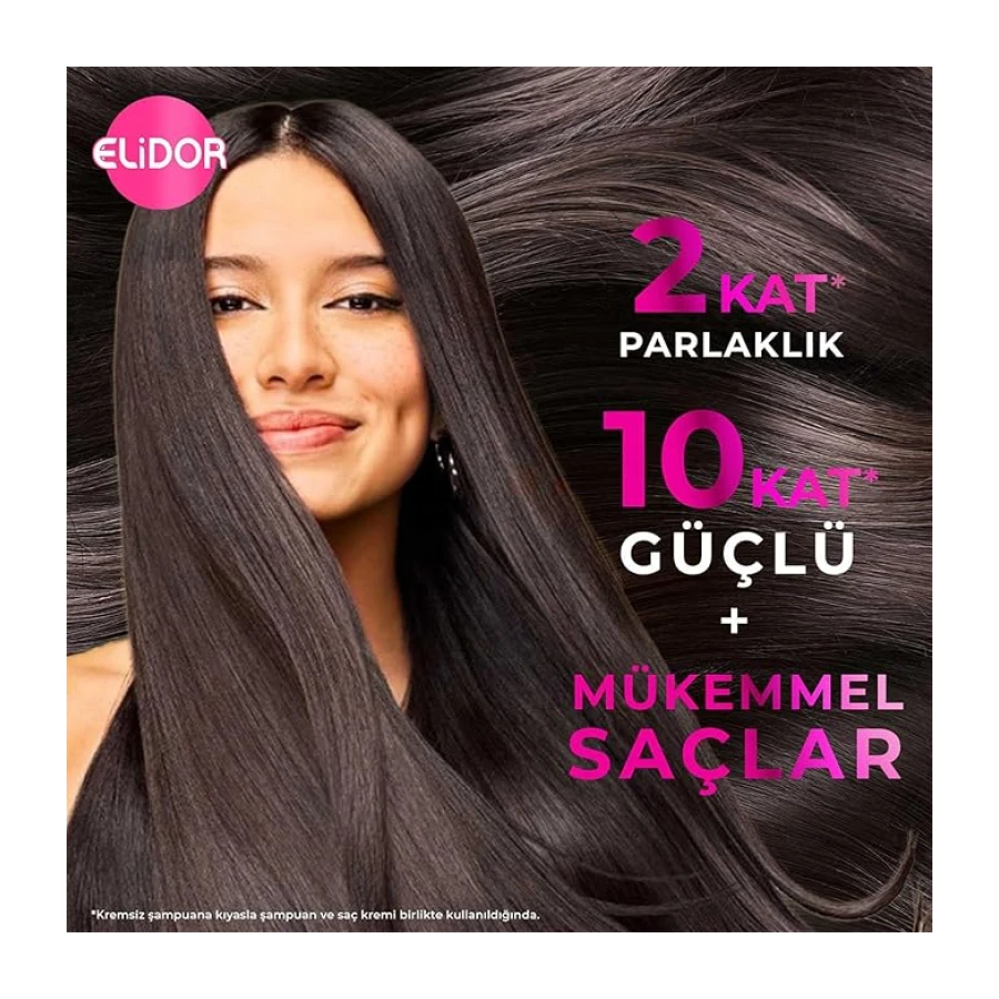 Elidor Saç Bakım Şampuanı, Güçlü ve Parlak, 650 ml