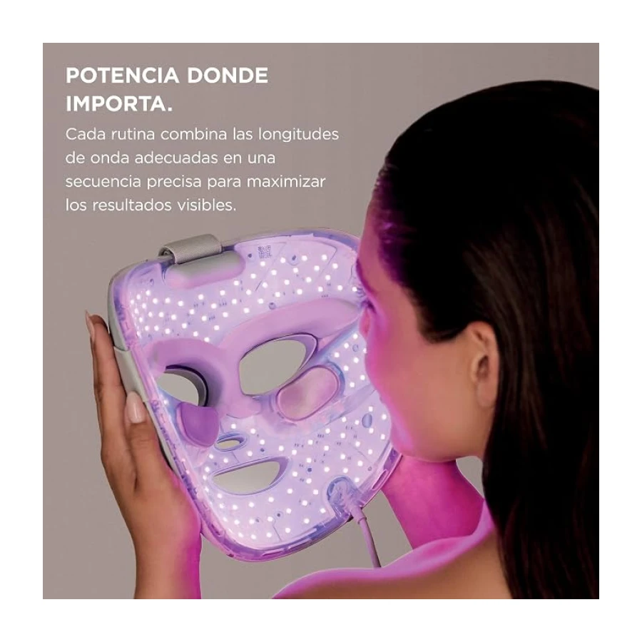 Shark CryoGlow, Máscara Facial LED Rojo y Azul, Color Lila, FW312EUPL