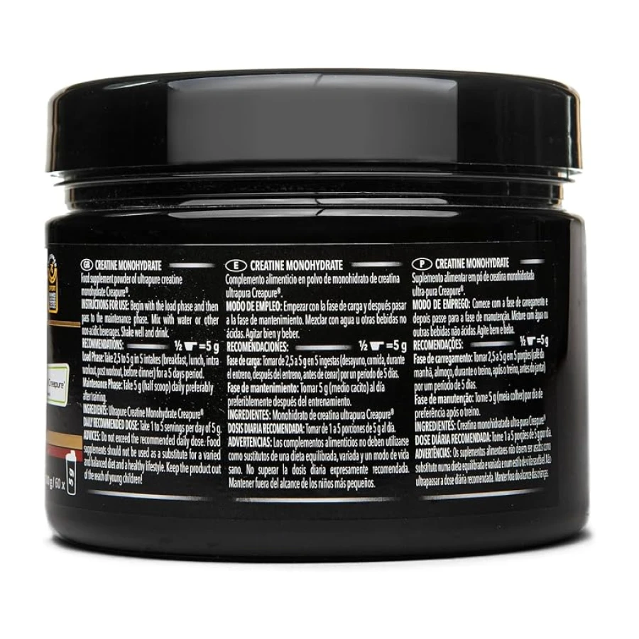 Crown Sport Nutrition Creatine Monohydrate Creapure | Creatina Monohidratada Creapure 300g Polvo | Creatina Monohidrato Vegana Sin Gluten | Recuperador Muscular | Informed Sport Sin Alérgenos