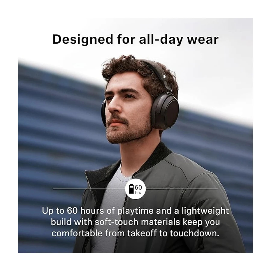 Sennheiser Auriculares Momentum 4 Wireless: Auriculares Bluetooth para Llamadas nítidas con cancelación de Ruido adaptativa, 60 Horas de duración de la batería, Sonido Personalizable - Grafito