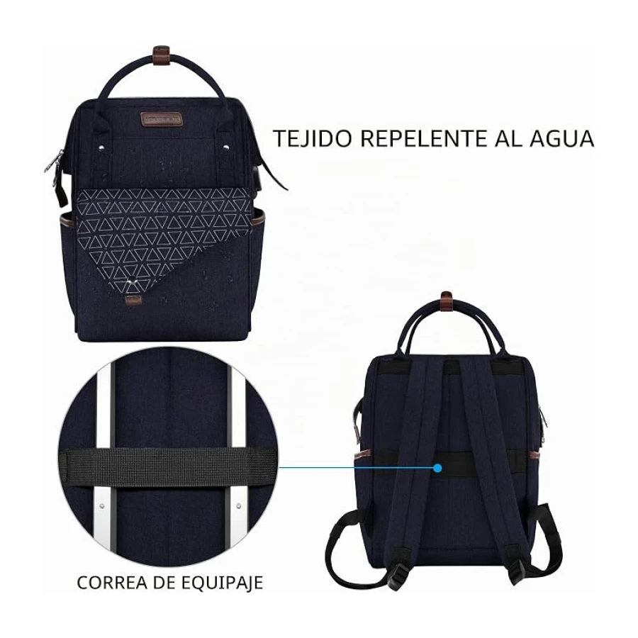 KROSER Mochila para Portátil Mochila para Computadora Mochila Escolar de Moda Bolsa para Laptop Nylon Hidrófugo Mochila Informal para Viajes/Negocios/Universidad/Mujeres/Hombres