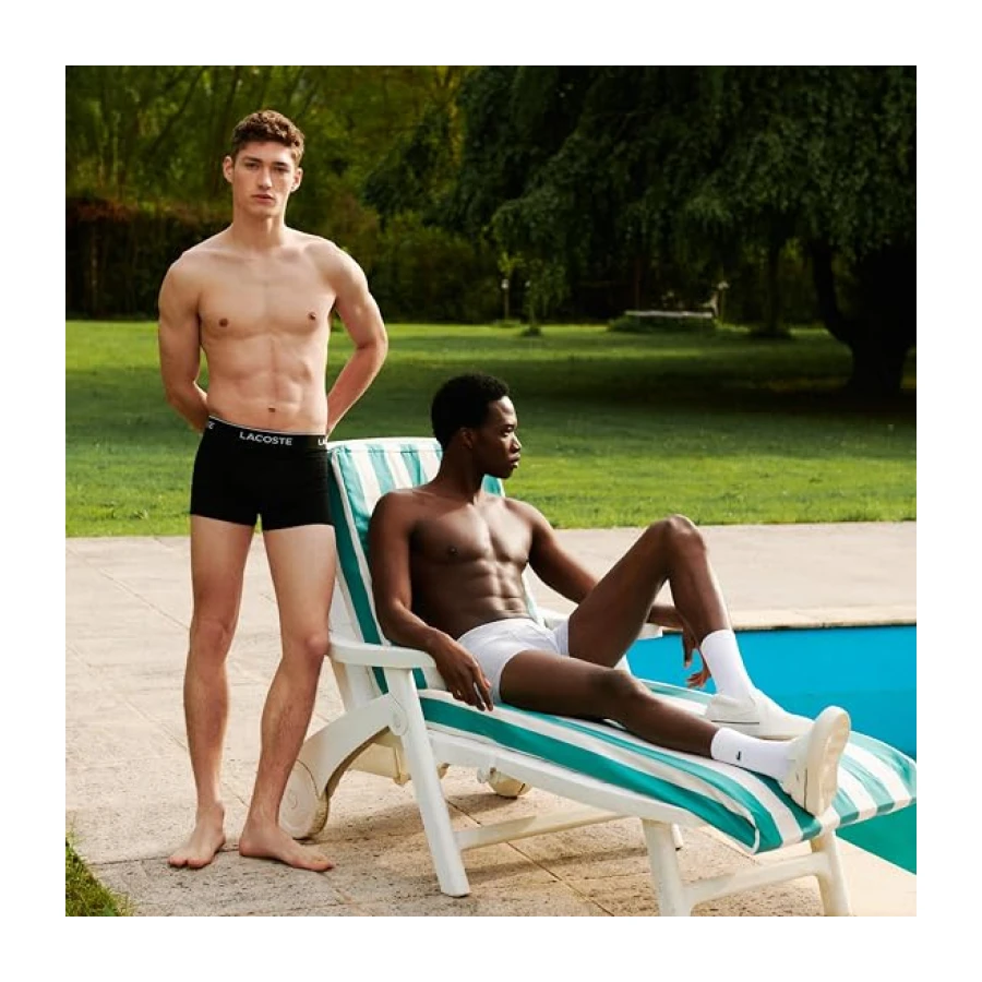 Lacoste Casual Classic 3 Pack Cotton Stretch Boxer Briefs Boxer Briefs Hombre (Pack de 3)