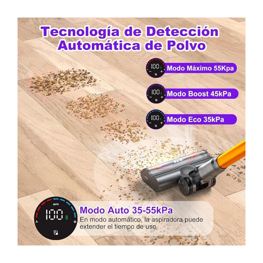 coovy SU7 Aspiradora sin Cable 580W/55Kpa/75Mins. Aspiradora de Mano
