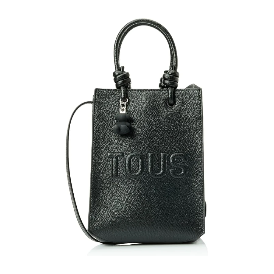 TOUS Mini Bolso Pop Negro, Para Mujer, Medidas 20,5 x 16 x 6 cm, Colección Tous La Rue New