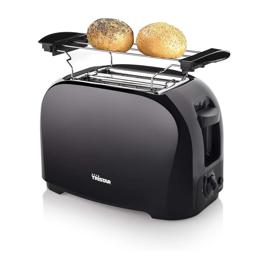 Tristar tostadora, Potencia 800 W, 6 Funciones Ajustables, Bandeja Extraíble Para Migas, Soporte Para Pan, BR-1025