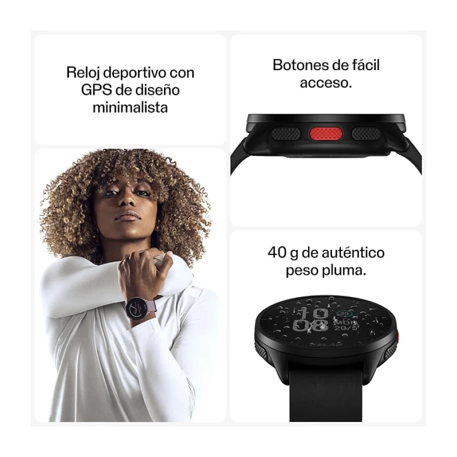 Polar Pacer Reloj de Running GPS con FC en la Muñeca