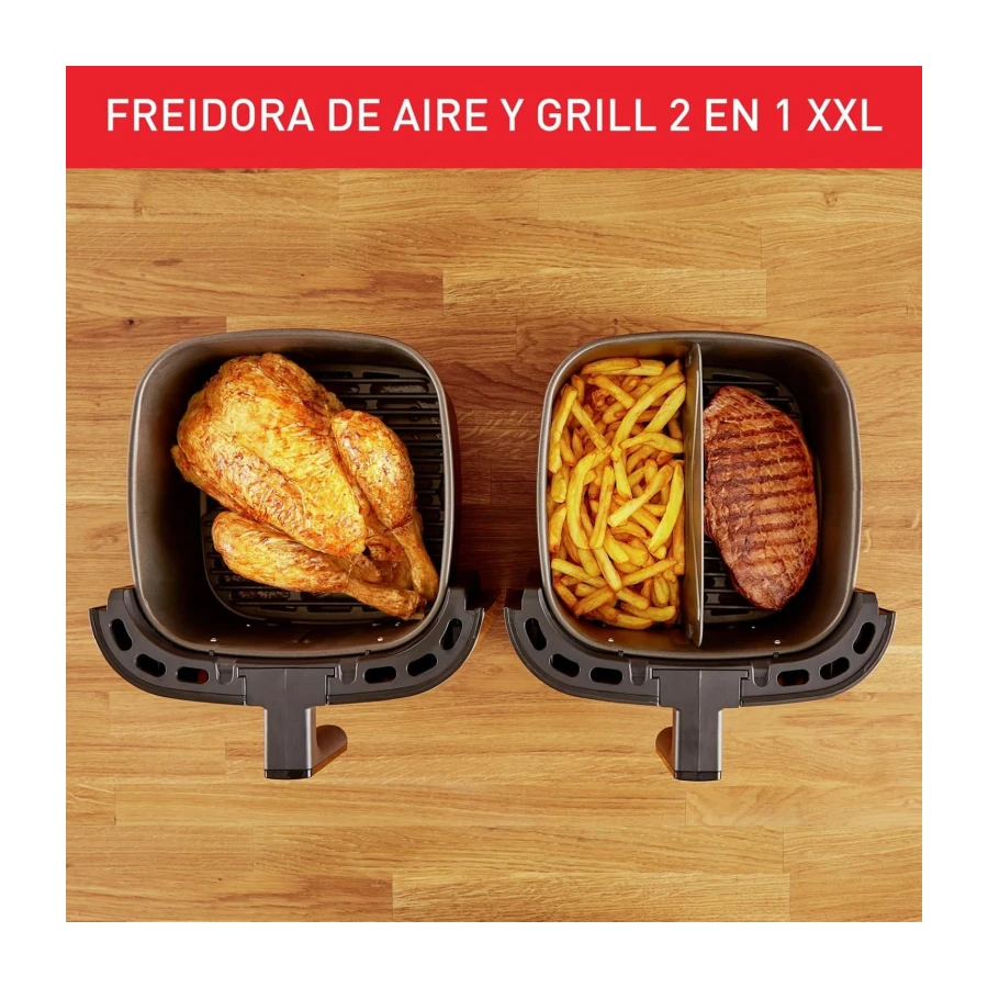 Moulinex Easy Fry & Grill XXL, Freidora de aire, Capacidad 6,5 L, 8 Programas Automáticos EZ801810ES