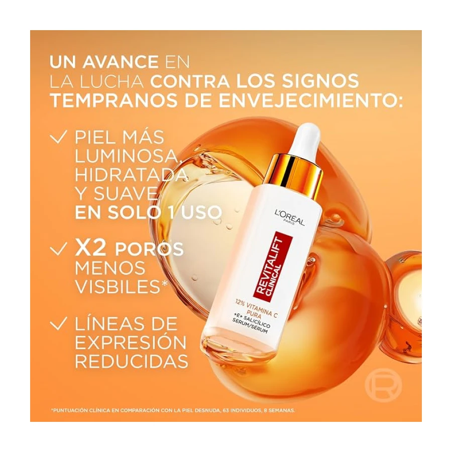 L'Oréal Paris Revitalift Clinical Sérum 12% Vitamina C Pura, 30ml