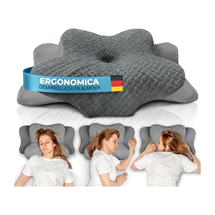 Glückstoff® Almohada de Memory Foam [para Todas Las Posiciones DE Descanso] – Almohada Ergonómica de Memory Foam – Almohada Suave para Cabeza y Cuello – Almohada Transpirable con Funda de Bambú
