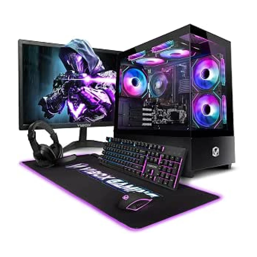 Vibox I-96 PC Gaming Completo • Monitor 22" • AMD Ryzen 3 3200G 4 Cores • Radeon Vega 8 • 8GB RAM • 480GB SSD • Linux OS • WiFi