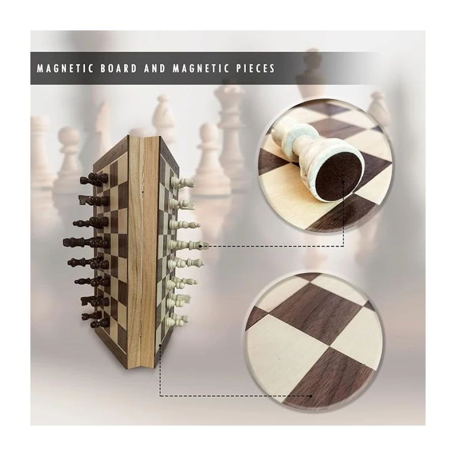 DOJA Barcelona | Ajedrez de Madera Plegable con Temporizador Digital | 39x39 | Ajedrez Profesional Magnetico Ideal para Viaje con Reloj Chess | Juego de Mesa Tablero Portatil de Set Piezas Staunton