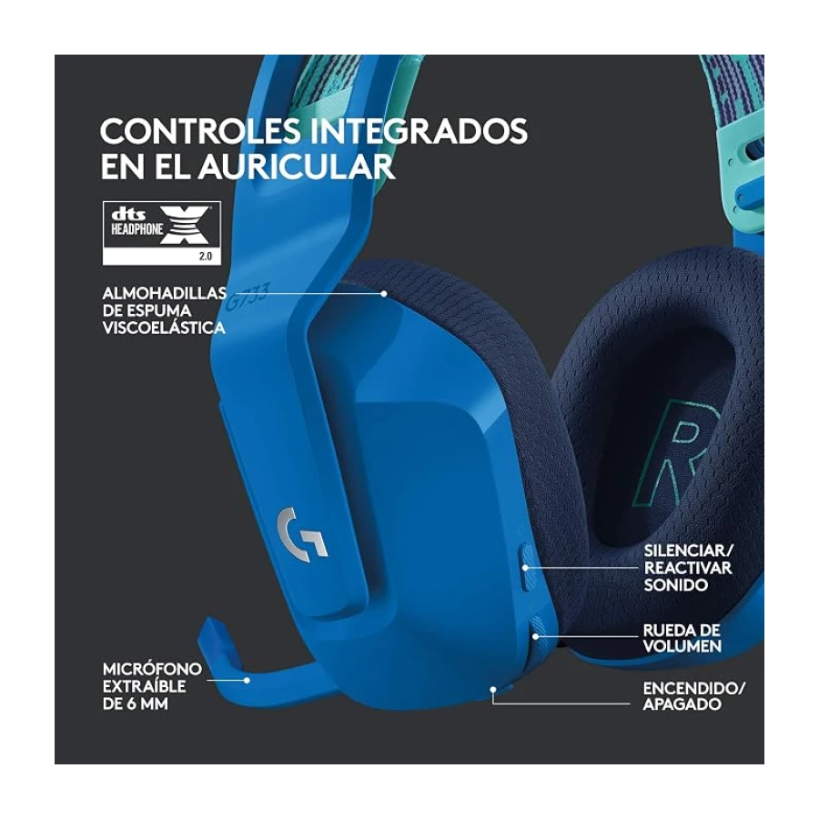 Logitech G733 Lightspeed Auriculares con Micrófono Inalámbricos