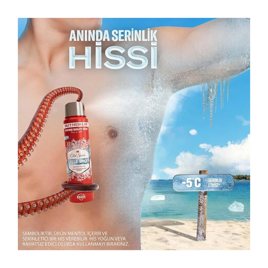 Old Spice Cold Spice Terlemeyi Önleyici Sprey 150 Mililitre