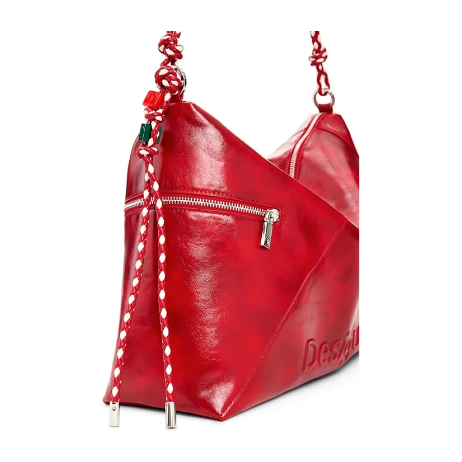 Desigual bolso de hombro bolso bandolera Half Logo Leiria Shoulder Bag Carmine rojo