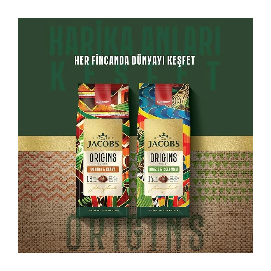 Jacobs Origins Brazil & Colombia Filtre Kahve 200 gr
