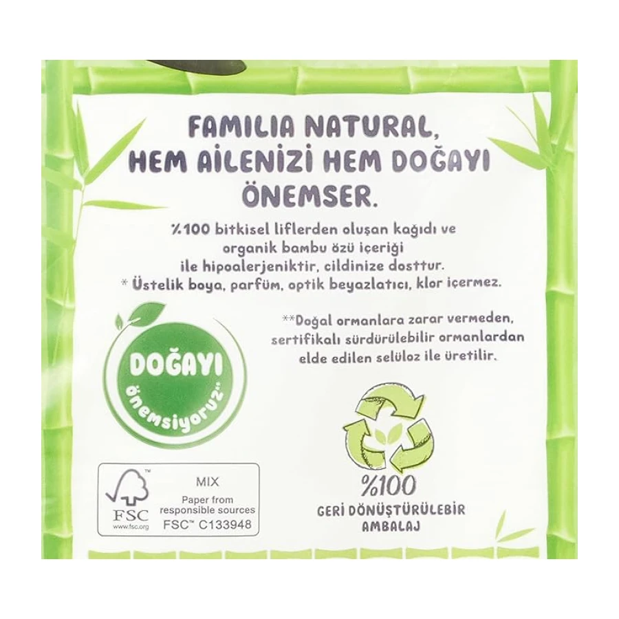 Familia Plus Natural 40'lı Paket Tuvalet Kağıdı
